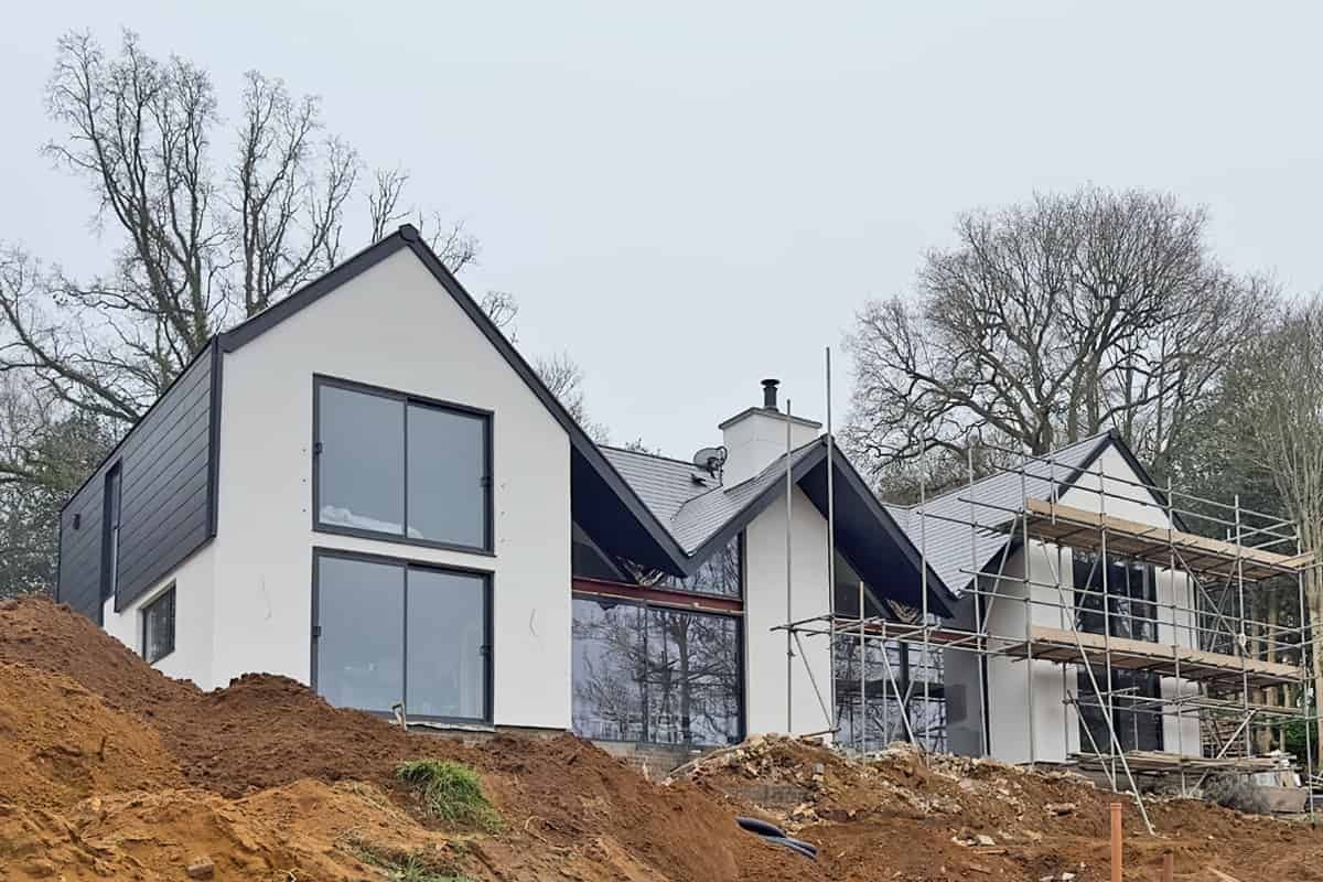 Country house remodelling nearing completion, Liss SDNP, view 4